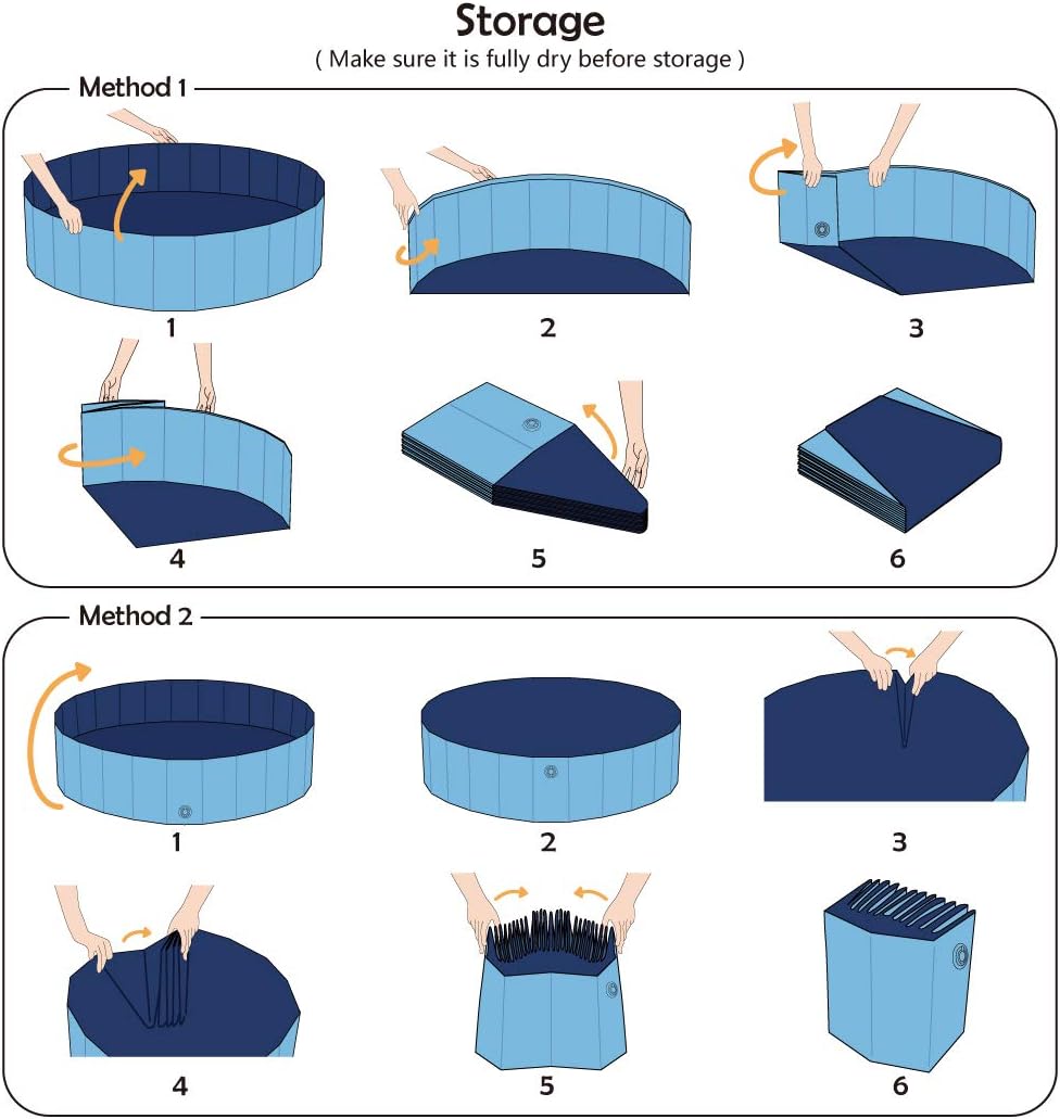 Jasonwell Foldable Dog Pet Bath Pool Collapsible Dog Pet Pool Bathing Tub Kiddie Pool for Dogs Cats and Kids (63inch.D x 11.8inch.H, Blue)