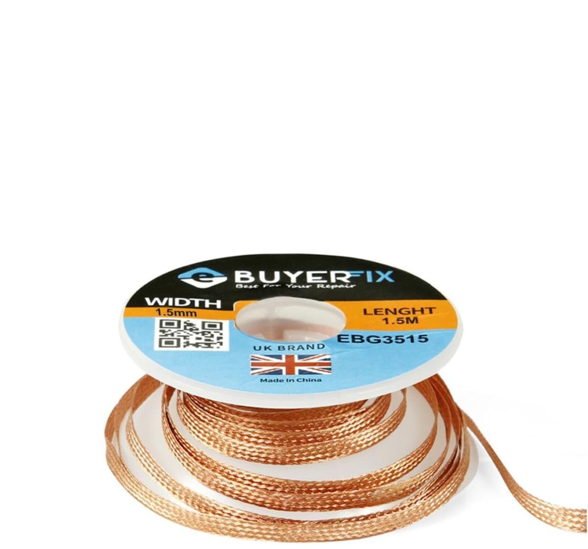 ebuyerfix Desolder Desoldering Braid Wick Wire Mop Solder Sucker Fluxed Remover (Width 2.5mm)
