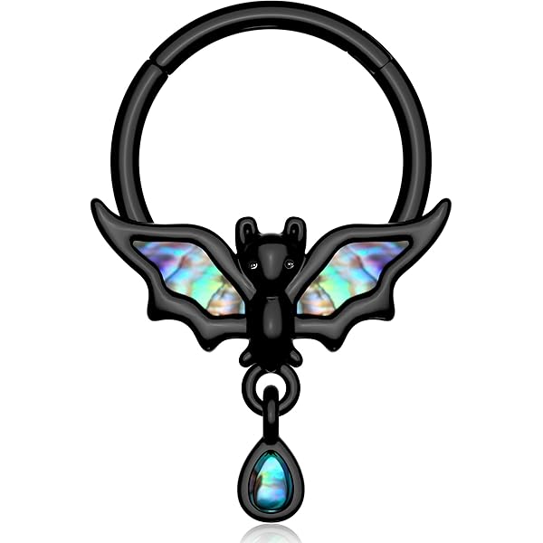 FANSING 316L Surgical Steel Wave Piercing Ring - 8mm 16G For Septum Daith