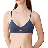 Zoe Jacobs Organic Pima Cotton Bra Wireless Padded Bralette Breathable Comfortable Bras for Women Everyday Triangle Bralette