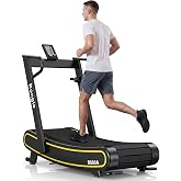 Rongle Manual Treadmill, Adjustable Resistance, Foldable, LED Display, Supports up to 350 lbs