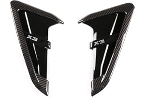 CHEYA Shark Gills Front Fender Side Air Flow Fender Vent Cover Trim ABS for BMW X3 G01 X4 G02 X3M X4M 2018-2021 (Black Carbon Fiber Style, X3 M)