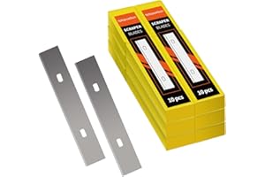 4" Scraper Blades 60 pcs Replacement Stainless Steel Razor Blade for Scraper to Remove Wallpaper Adhesive Vinyls