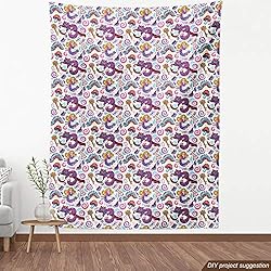 Ambesonne Alice in Wonderland Fabric by The