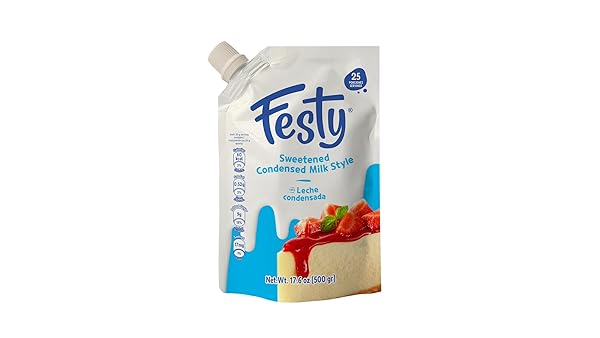 FESTY SWEETENED CONDENSED MILK POUCH WITH RESEALABLE POUR...