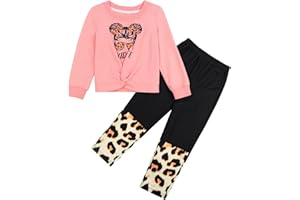 tagyum Toddler Girls Clothes Tie Dye Twist Front Sweatshirt Pullover Pants Sweatsuits with Pockets 2 Piece Clothing Sets