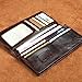 Le'aokuu Mens Genuine Leather Bifold Wallet Organizer Checkbook Card Case