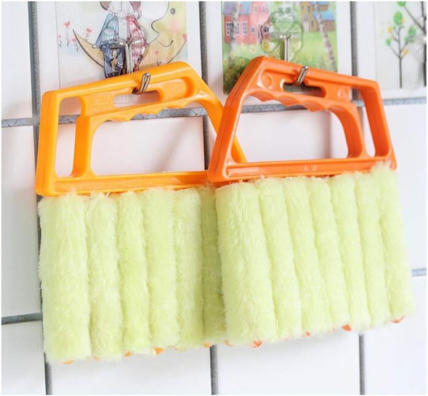 2PCS Practical Mini-Blind Cleaner Brush Vertical Window Blinds Brush Cleaning 7 Shape Handheld Magic Blind Cleaning Scrub Household Tool for Shutter or Electric Fan Air Conditioning(Random): Health & Personal Care