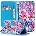 JanCalm Wallet Case for iPhone 8 Plus/iPhone 7 Plus Case, [Wrist Strap] [Kickstand] Pattern Premium PU Leather Wallet [Card/Cash Slots] Flip Cover