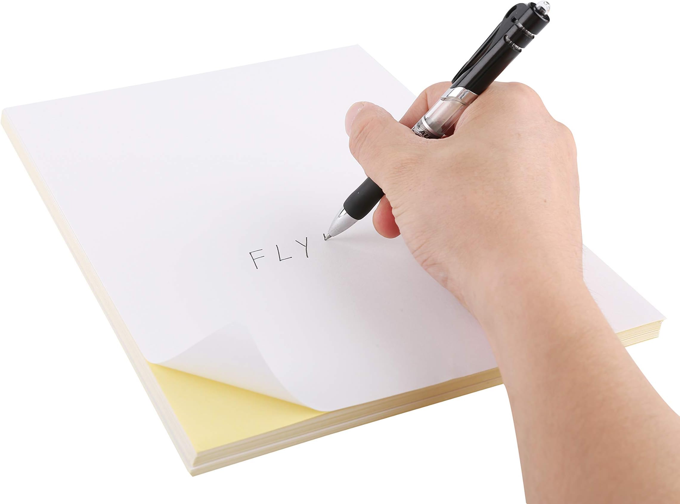 Flydecor Printable Label A4 Paper Sticker Labels for Printer (Matte white, 60)