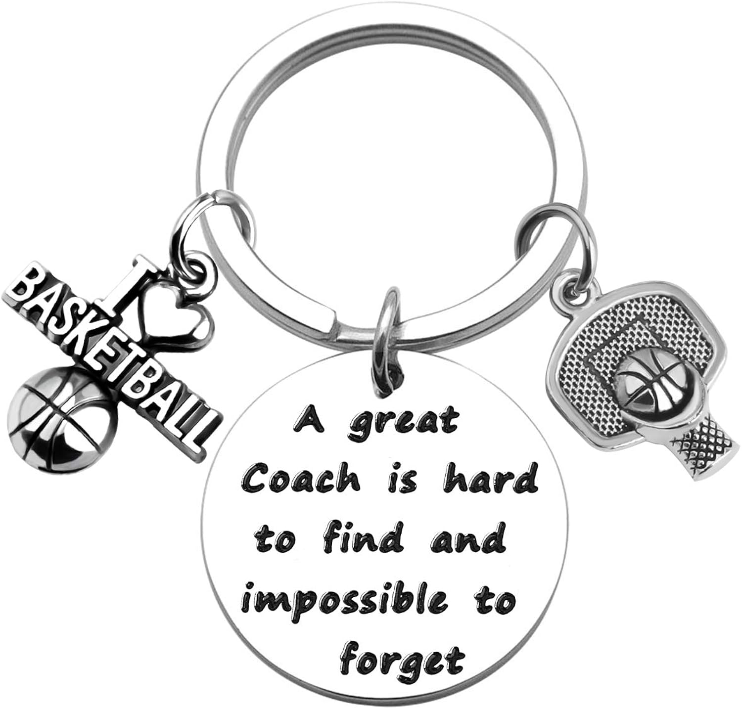 basketball coach keychain