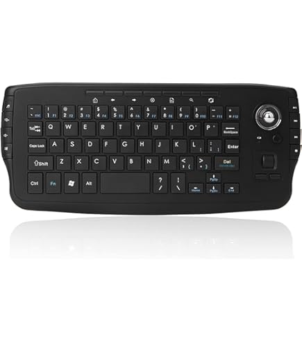 Wireless Keyboard with Trackball Mouse, 2.4G Handheld Multimedia