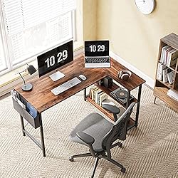 CubiCubi 47 Inch Small L Shaped Computer Desk with