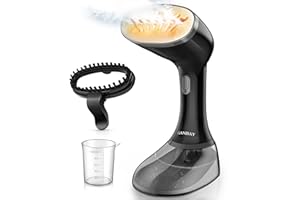 GANIBAY Steamer for Clothes, 1800W Fast Heat-up Clothes Steamer Handheld Garment Steamer with 3 Steam Settings, 380ml Water Tank, 9.8' Cord, Portable Travel Steam Iron for Removes Wrinkle Safe on All Fabrics