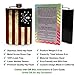 Pirate Jolly Roger American Flag Flask Stainless Steel 8oz Metal For Drinking Liquor Whiskey Skull & Crossbones Jolly Roger Pirates