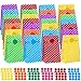 Cooraby 60 Pieces Mini Paper Bags Grocery Kraft Paper Bags Flat Bottom Party Bags with 144 Pieces Stickers for Birthday Tea Wedding Party Supplies