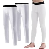 Blaward Boys Compression Pants 2 Pack, Youth Athletic Leggings Base Layer Tights for Sports Basketball Football Running 6-14T