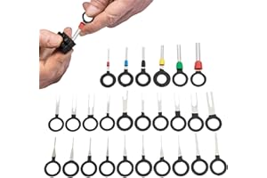 Pin Removal Tool Kit | Depinning Tool Removal Kit - Pin with Protective Cover Needle Retractor for Most Connector Terminals