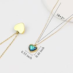 SmileBelle Heart Necklace Abalone Shell Pendent