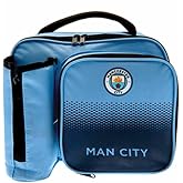 MANCHESTER CITY FC FADE LUNCH BAG WITH BOTTLE HOLDER - FOOTBALL GIFT
