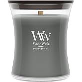 WoodWick Evening Bonfire Scented Candle, Crackling Wick, 9.7oz | Up to 60 Hour Burn Time, Premium Soy Wax, Home D&eacute;cor &amp; Gift Choice, Crackles as it Burns, Medium Hourglass Candle