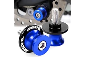 GZYWMJZ Pack of 2 Motorcycle Swing Arm Spools For Suzuki GSXR 1000 GSXR600 GSXR750 GSX-R 125 150 GSXR 600 750 GSX-R750 GSX-R1000 GSX-8R GSX1300R, M8 Swingarm Slider Stand Paddock (Blue)