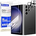 ArmorSuit (2+2 Pack for Samsung Galaxy S23 Ultra Screen Protector DRY-MilitaryShield Film 2 Pack + Tempered Glass Camera Lens Protector 2 Pack (6.8 inch, 2023) - Dry Installation