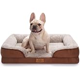 PTHMKJ Orthopedic Dog Bed Medium Size Dog, Memory Foam Dog Bed Couch, 30" L | Dual-layer Foam Mat, Washable Cover&amp;Waterproof, Contoured Bolster Design, Indoor&amp;Car Truck, Pet Bed for Dogs Cats Up to 35lbs