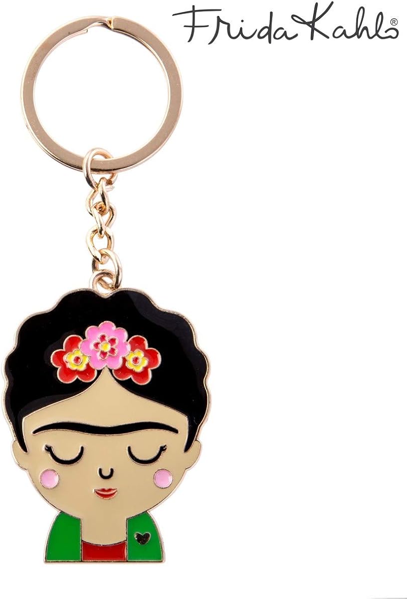 Sass & Belle Frida Enamel Keyring, Red (Red), 151mm x 3mm x 72mm
