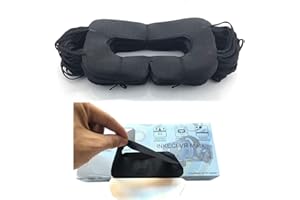 INKECI VR Mask Disposable Eye Cover Mask for Oculus/ HTC/Gear VR, Prevent Eye Infections （ Black 100 pcs）