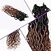 Gabrielle 6 Packs (14 Inch, OT30) Ombre Goddess Locs Faux Locs Crochet Hair Wavy With Curly Ends Synthetic Twist Braiding Goddess Hair Extensions 24 Roots