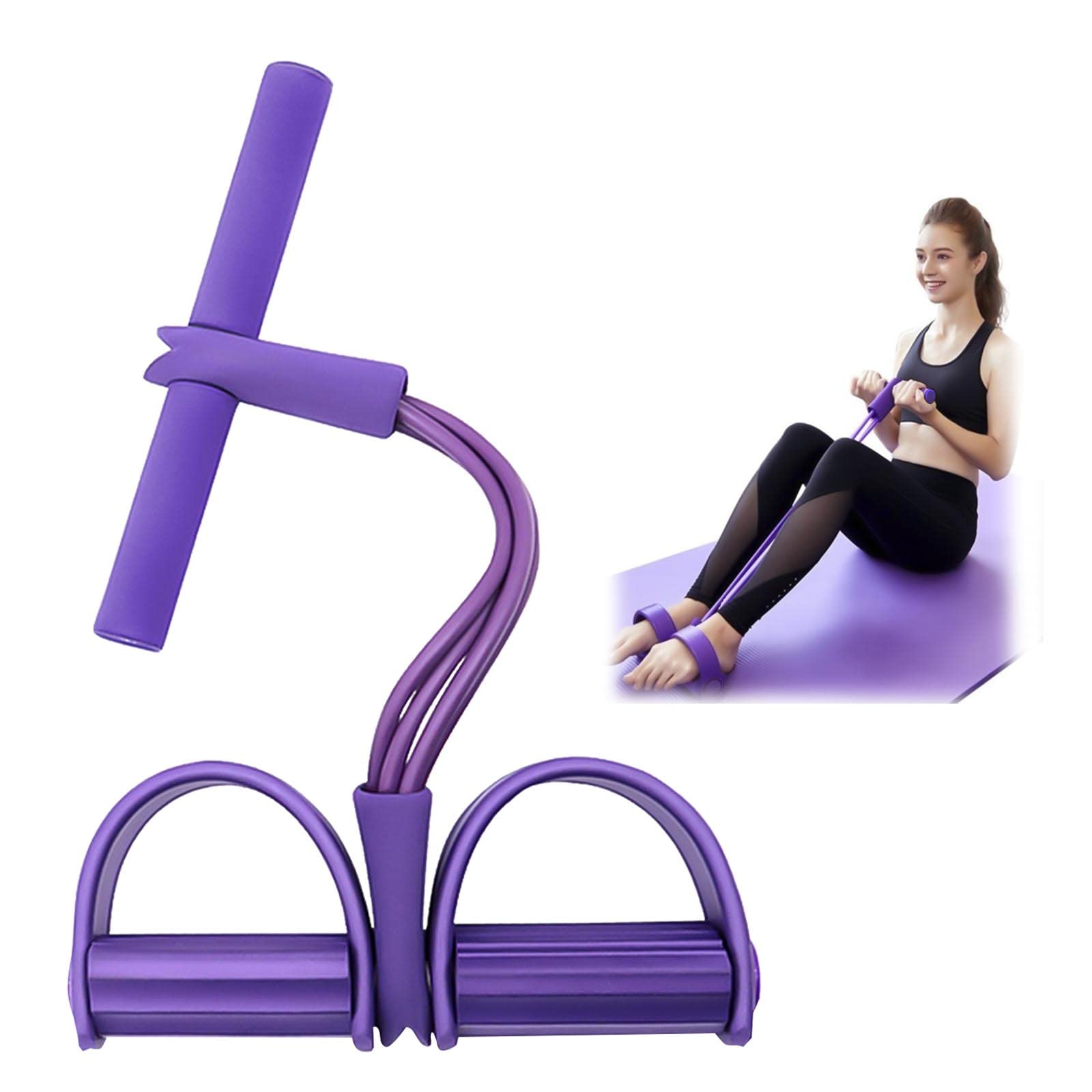 AWAVM Multifunction Resistance,Abdominal Exercise Equipment 4 Tube Pedal Resistance Band,Gym Equipment for Home,Pilates Equipment, Tension Rope Sport Trainer