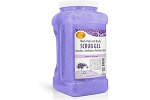 SPA REDI - Exfoliating Scrub Pumice Gel, Lavender and Wildflower, 128 Oz - Manicure, Pedicure and Body Exfoliator Infused with Hyaluronic Acid, Amino Acids, Panthenol and Comfrey Extract