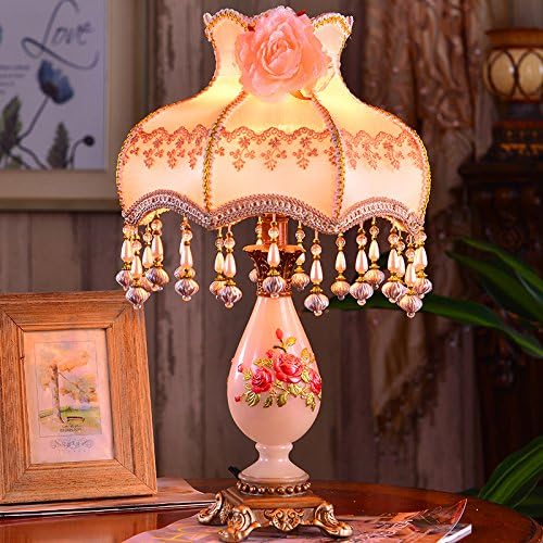 Muidege European Style Lamp Bedroom Bedside Lamp Princess Retro Marriage Room Bed Lamp Creative Living Room,A3 Paragraph Led Send Photo Frame,Dimmer Switch