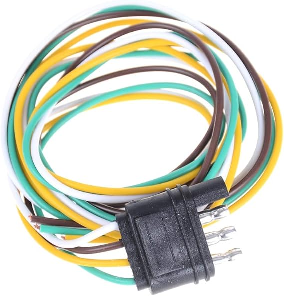 BoMiVa - 1Pcs Trailer Light Wiring Harness Extension 4 Pin Plug 18 AWG