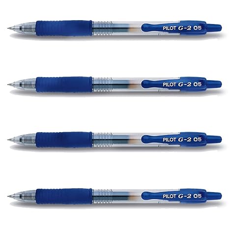 Pilot 4 x Gelschreiber G2-05 Strichstärke 0,3 mm - Blau