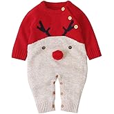 CIYCUIT Baby Boy Girl Christmas Outfit Newborn My First Christmas Onesie Sweater Clothes