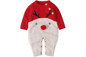 CIYCUIT Baby Boy Girl Christmas Outfit Newborn My First Christmas Onesie Sweater Clothes