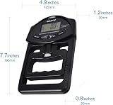 GRIPX Digital Hand Dynamometer Grip Strength Meter 198lbs 90Kgs Black view 2