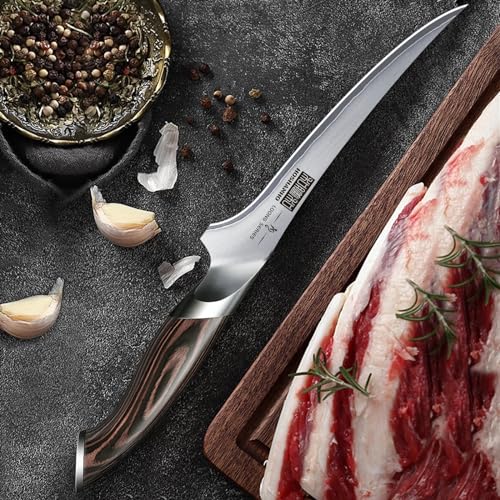 HOSHANHO Fillet Knife 7 Inch, Super Sharp Japanese Fish Boning Knife | Professional High Carbon Stainless Steel Filleting Knives for Meat Poultry Cutting