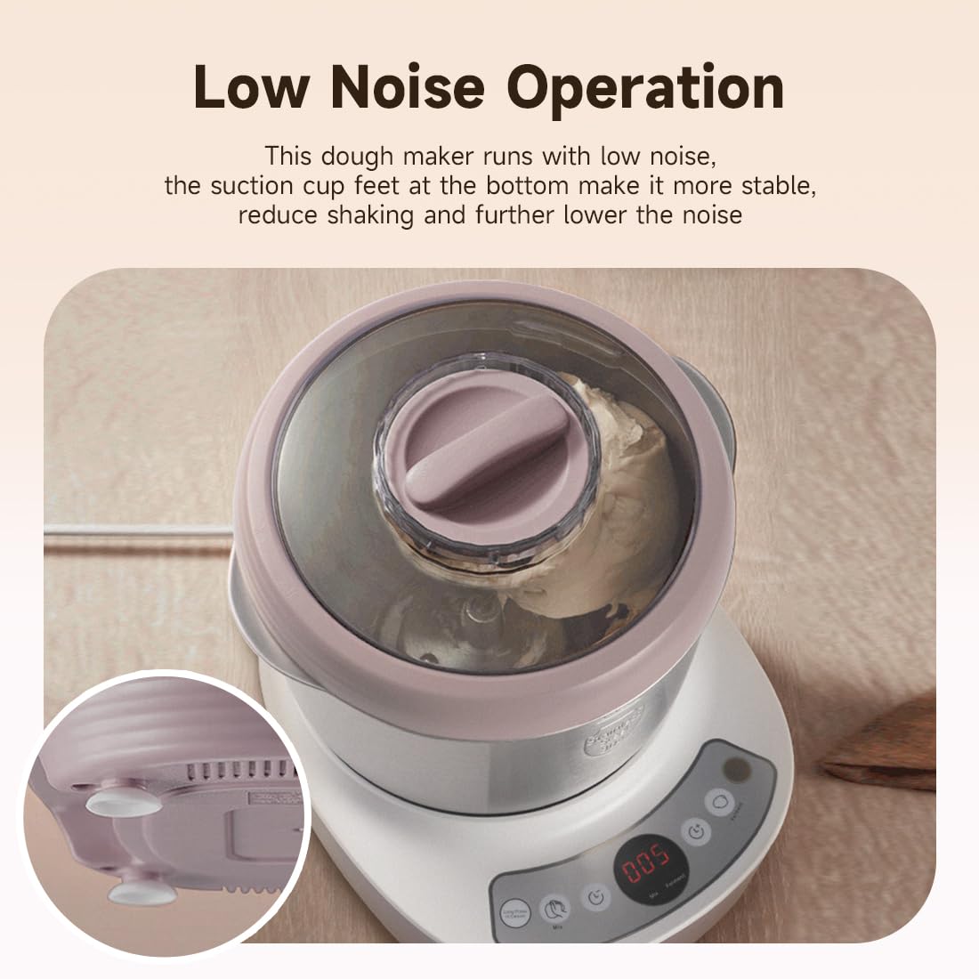 Bear 3.7-Quart Electric Dough Maker with Fermentation Function, Crafted with 304 Stainless Steel for Pizza & Bread Dough, HMJ - A35M1