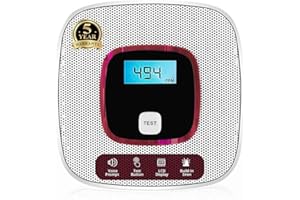 SOIKOI Carbon Monoxide Alarm Detector - with Digital LCD Display and Voice Warning Battery powered