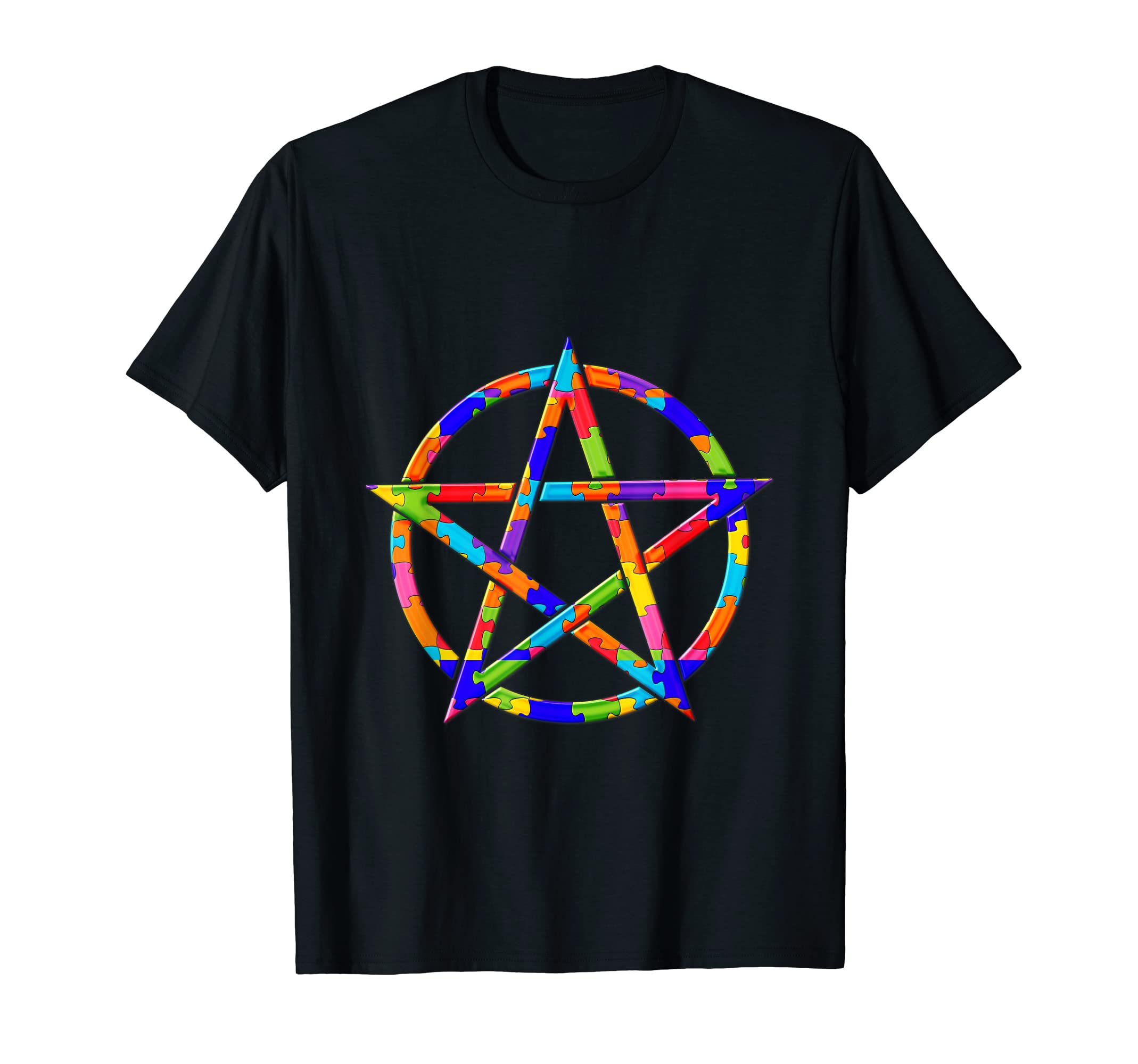 Star of David, jew Pentagram Jigsaw Autism Puzzle T-Shirt