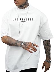 GORGLITTER Men's Crewneck T Shirt Letter Graphic