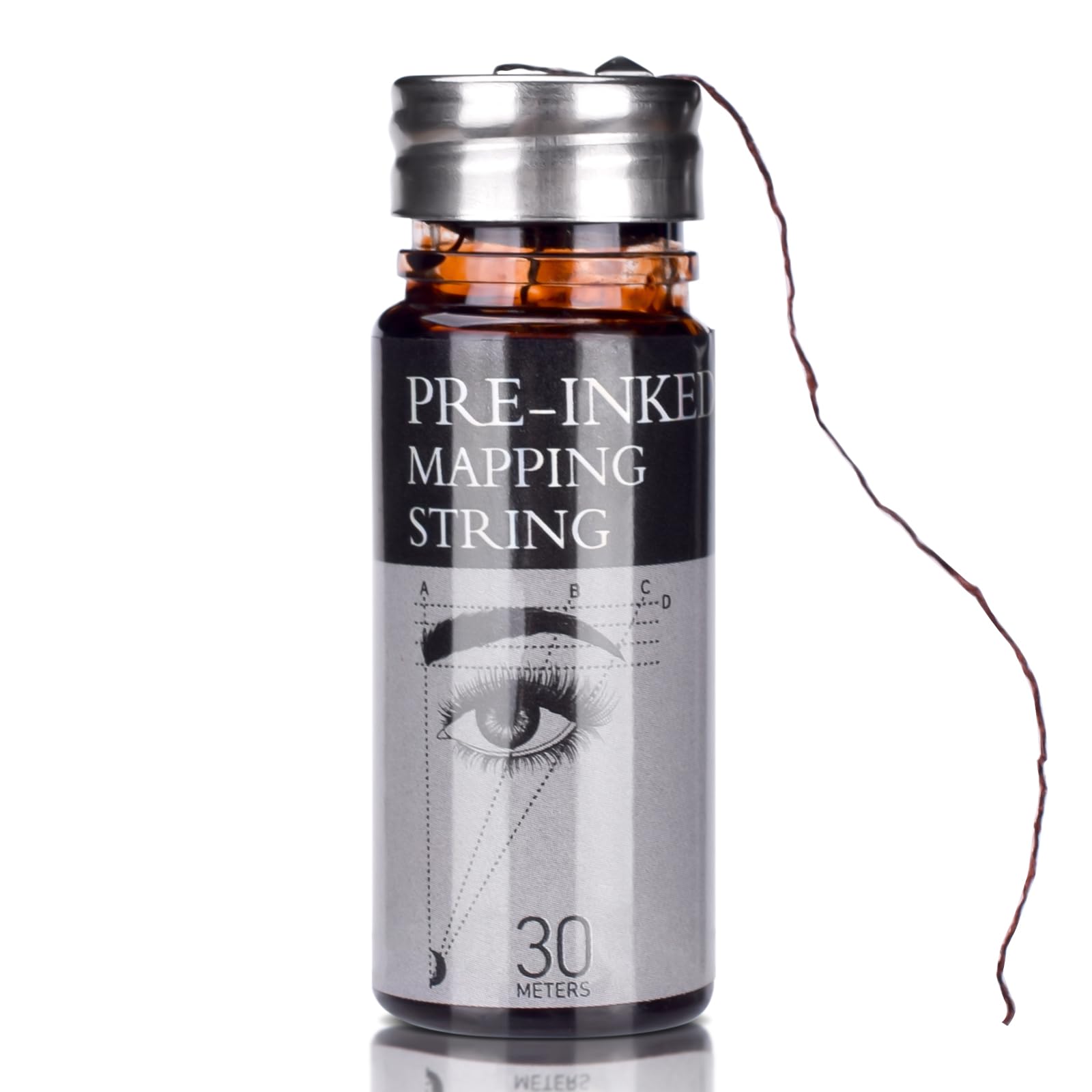 ATOMUS 30m Brown Eyebrow Mapping String Eyebrow Mapping Ink String for Microblading Beauty Measurement Tools