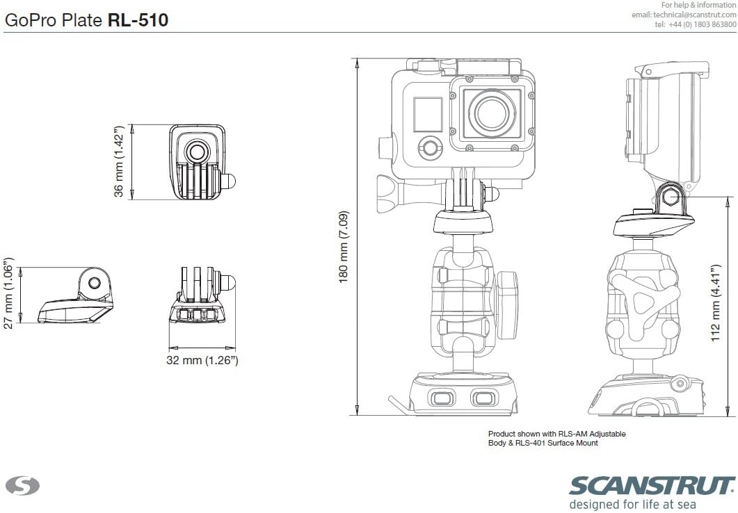 ROKK Mini Action Camera Top Plate System, Black, One Size - Image 3