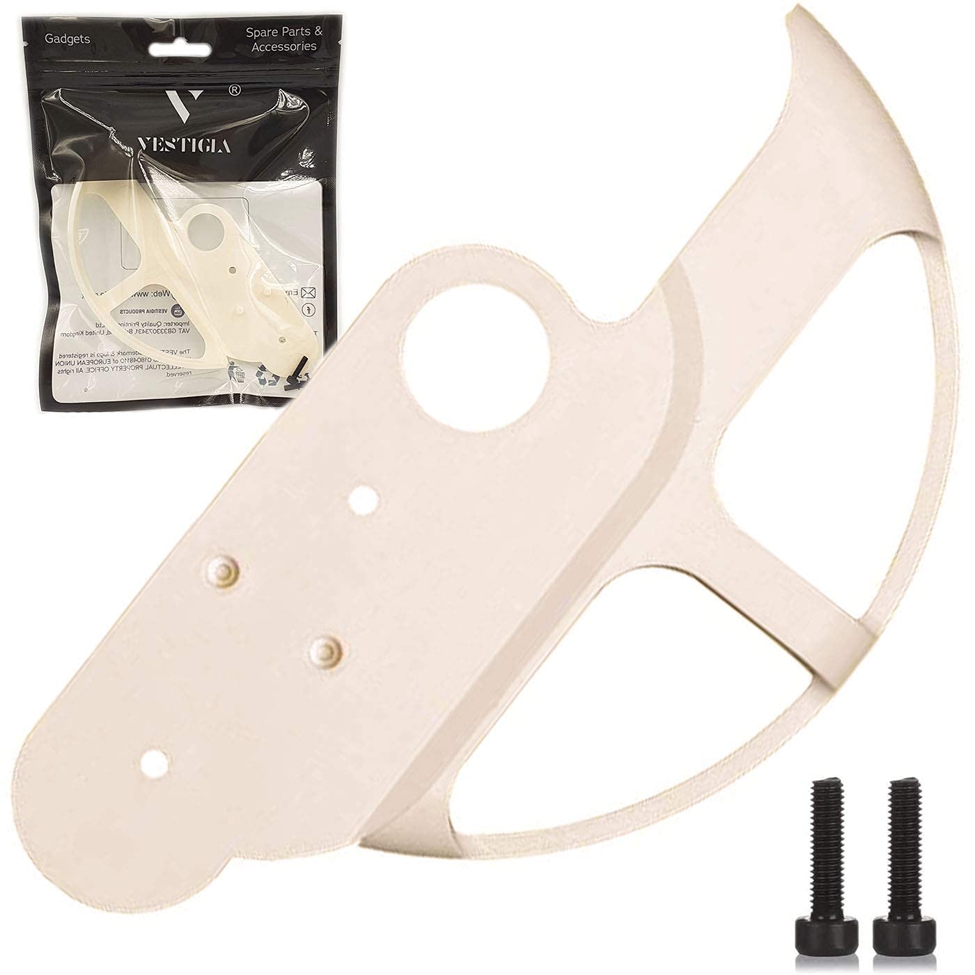 Vestigia® - Brake Disc Cover Protection for Xiaomi M365 1S Pro Electric Scooter - Rear Wheel Brake Disc Guard - Spare Parts for E-scooter (White)