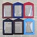 ISKYBOB Set of 14 Vertical Colorful Faux Leather Business ID Badge Card Holder,Not Included Neck Strap