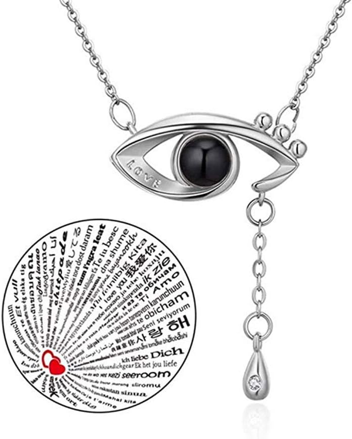 Kim Carrey I Love You in 100 Languages Projection Necklaces for Christmas Day