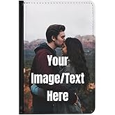 Personalized Passport Holder Custom Passport Cover Design Your Photo Name Logo Lightweight Passport Vaccine Card Protector Travel Gifts for Women Men
